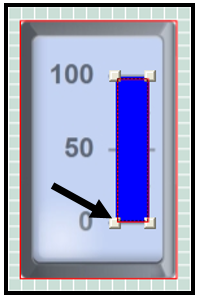 Image depicting how to resize the coloured bar.