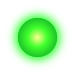 Graphic of a green, round LED.