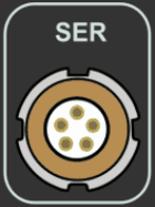 GIF depicting a flashing yellow SER LED on VBOX 3i ADAS.