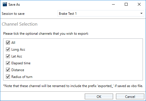 Cropped screenshot of the Save Channel Selection screen.