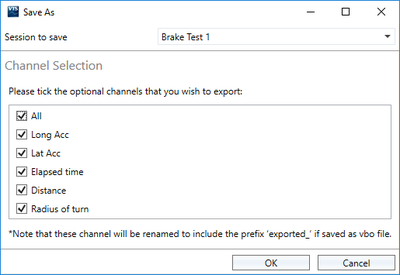 Cropped screenshot of the Save Channel Selection screen.