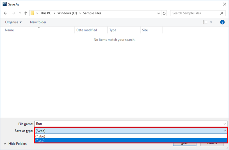 Save as CSV