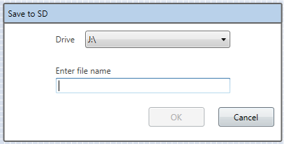 Screenshot of the Save to SD option.