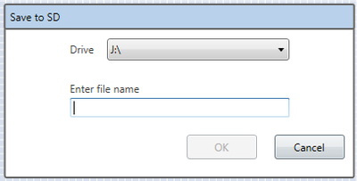 Screenshot of the Save to SD option.