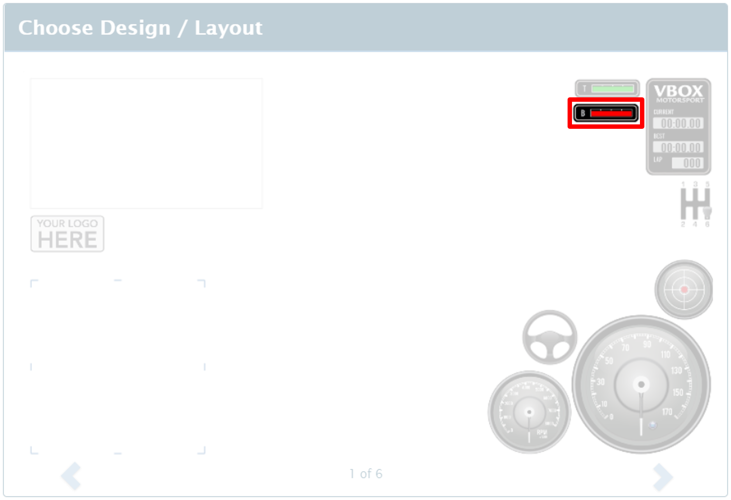 Screenshot of Scene Wizard Design with brake position.
