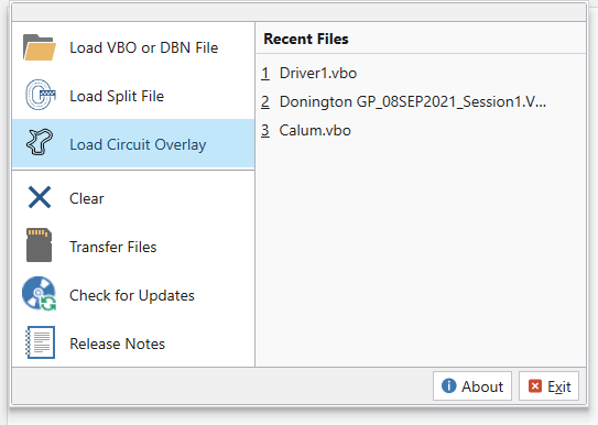 Screenshot of the File Menu in Circuit Tools 3 with Load Circuit Overlay highlighted