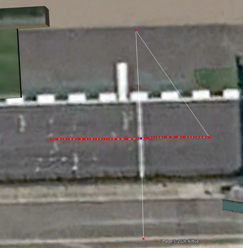 Screenshot of the three points with overlapping lines