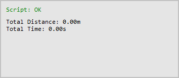 Cropped screenshot of the Script status when it is operational.