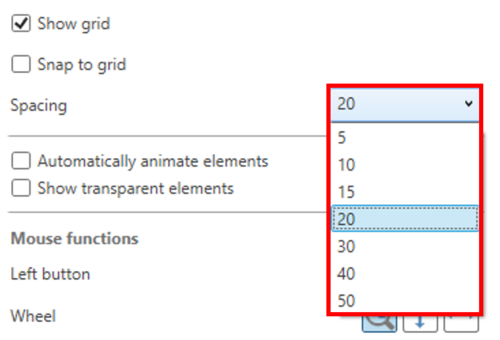 Screenshot of the Grid Settings options.