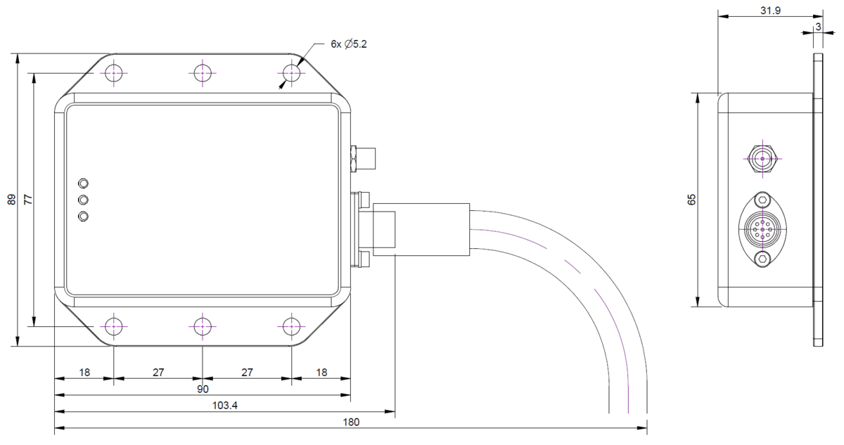 Speed Sensor Dimensions