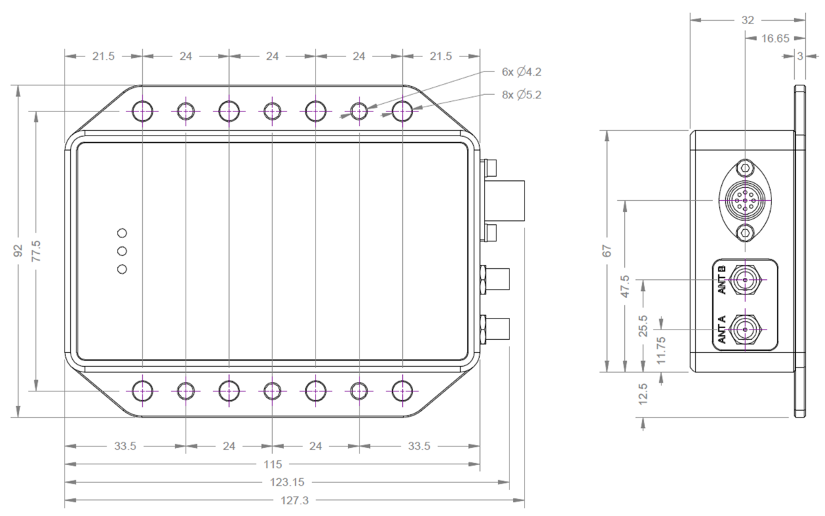 Speed Sensor Dimensions Dual Antenna V2