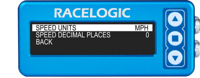 Speed units highlighted