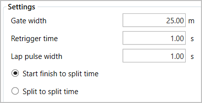 Tests - Lap Timing - Settings