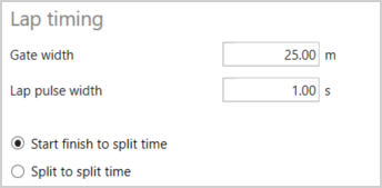 Cropped screenshot of the Lap Timing settings.