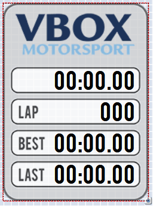 Screenshot of an example of ungrouped elements making up a lap time screen.