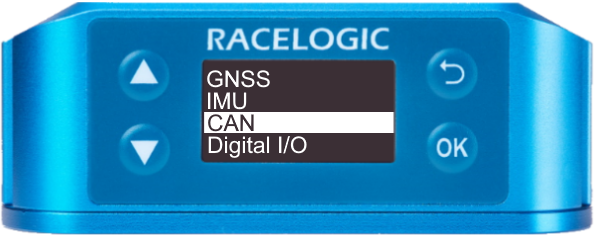 VB3iS-V1 main menu - CAN highlighted
