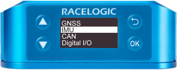 VB3iS-V1 main menu - IMU highlighted