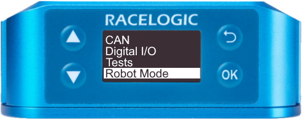 VB3iS-V1 main menu - Robot Mode highlighted