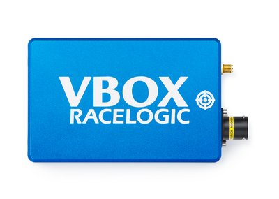 Photograph of a VBOX 3iS Single Antenna RTK unit - top view.
