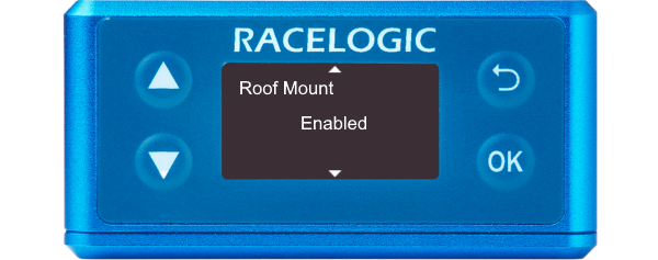 Illustration of a VBOX 3iS showing Roof Mount screen.