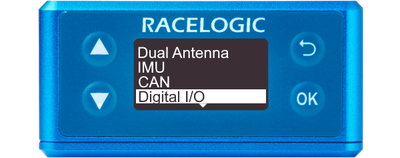 Illustration of VBOX 3iS showing the main menu with Digital I/O highlighted.