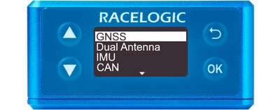 Illustration of a VBOX 3iS displaying the main menu with GNSS highlighted.