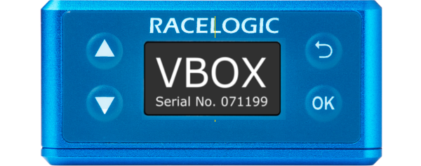 Illustration of the VBOX Omega splash screen on startup.