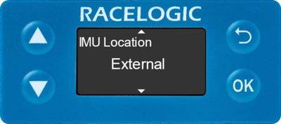 Illustration of the IMU Integration screen with External displayed.