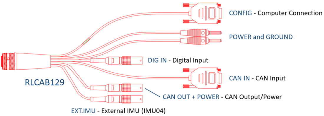 Cable drawing of RLCAB129.