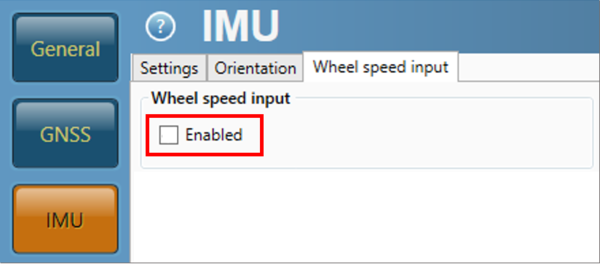 IMU settings in VBOX Setup.