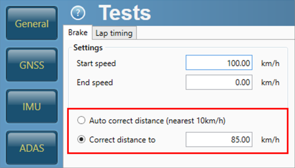 Test settings in VBOX Setup.