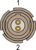 Drawing of the VBOX 4 Power connector.