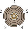 Drawing of the VBOX 4 DGPS connector.