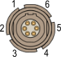 Drawing of the VBOX 4 IMU connector.