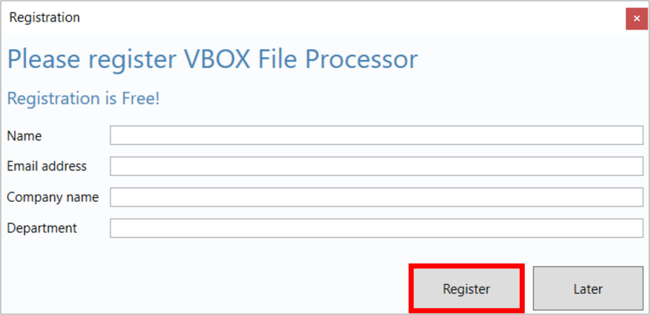 VBFP Registration