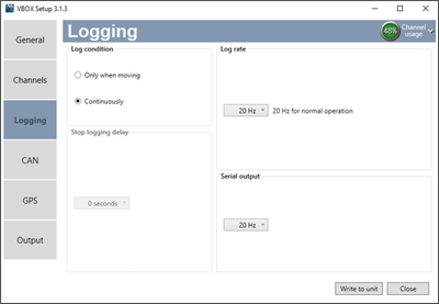 VBII VBOX Setup Logging small