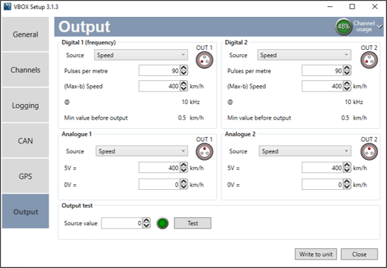 VBII VBOX Setup Output small