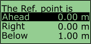 Reference point offset screen on VBOX Manager.