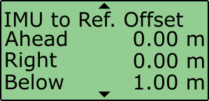 IMU to Ref. Offset setting on VBOX Manager.