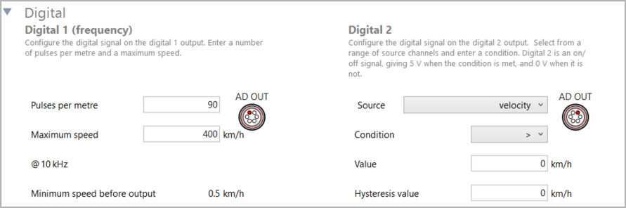 Cropped screenshot of the Digital Area on the Output Tab.