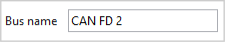 Cropped screenshot of the CANFD2 Bus Name option.
