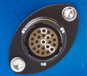 Photograph of the VBOX Omega connector with no additional markings.