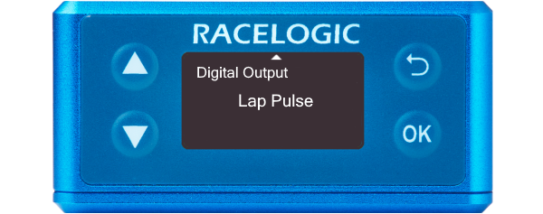 Illustration of the Digital Output screen with Lap Pulse displayed.
