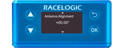 Illustration of a VBOX 3iS Dual Antenna RTK showing the Antenna Alignment screen with '+00.00°' displayed.