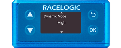 Illustration of a VBOX 3iS showing Dynamic Mode screen with 'High' displayed.