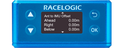 Illustration of a VBOX 3iS showing Ant to IMU Offset screen.