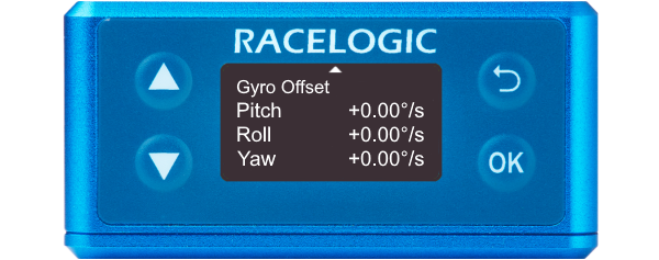 Illustration of a VBOX 3iS showing Gyro Offset screen.