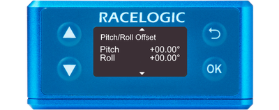 Illustration of a VBOX 3iS showing Pitch/Roll Offset screen.