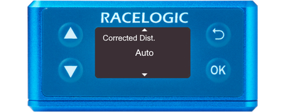 Illustration of a VBOX 3iS showing the Corrected Dist. screen.