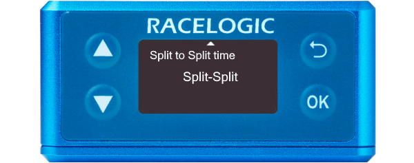 Illustration of a VBOX 3iS showing the Split to Split Time screen.